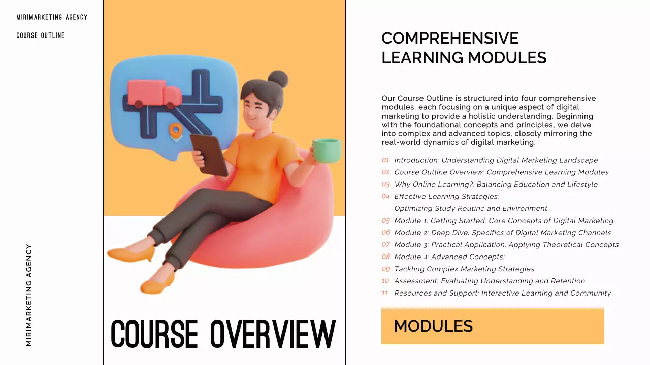 Blue Modern Marketing Course Guide Presentation