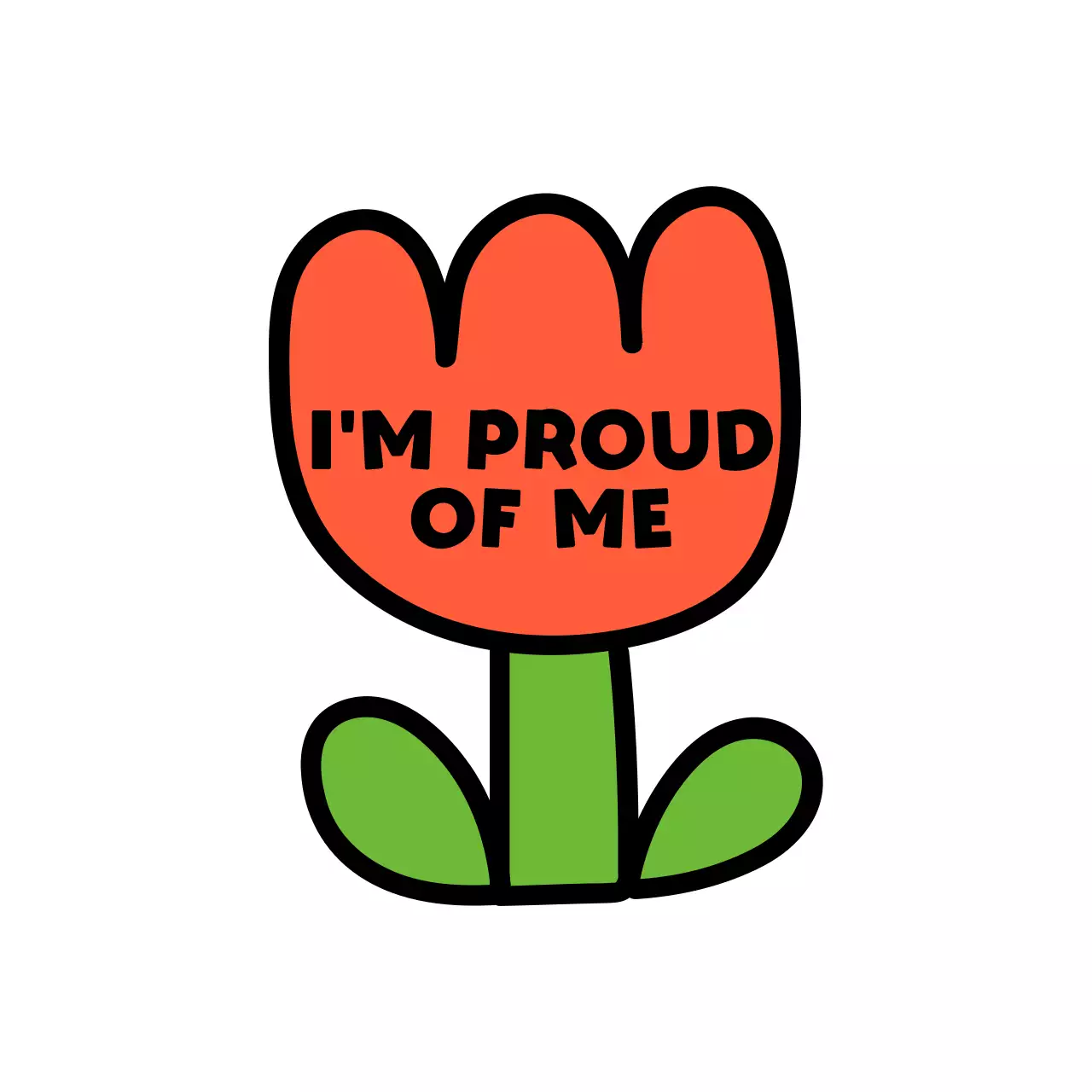 꽃 일러스트와 문구가 있는 귀여운 느낌의 개인 굿즈