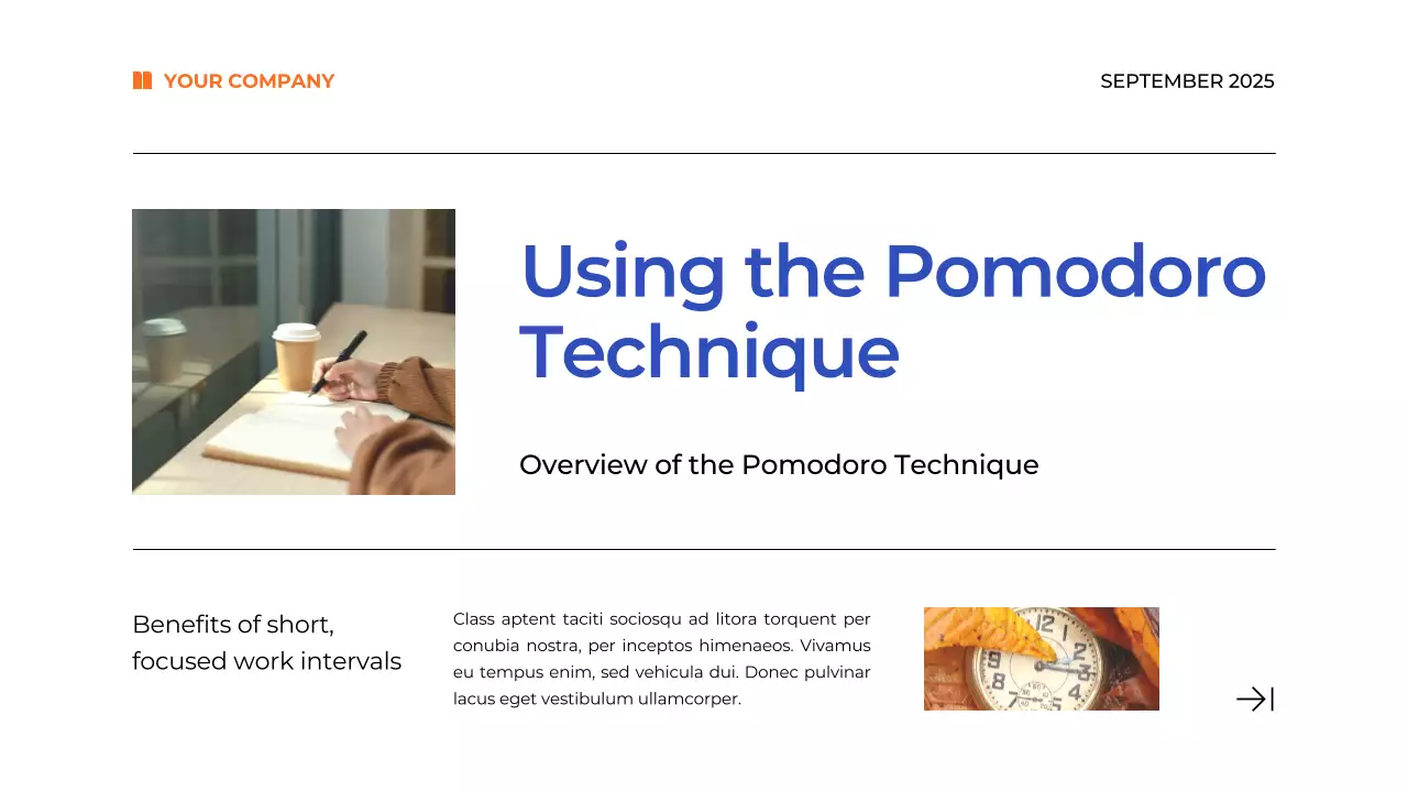 Blue Modern Productivity Guide Presentation