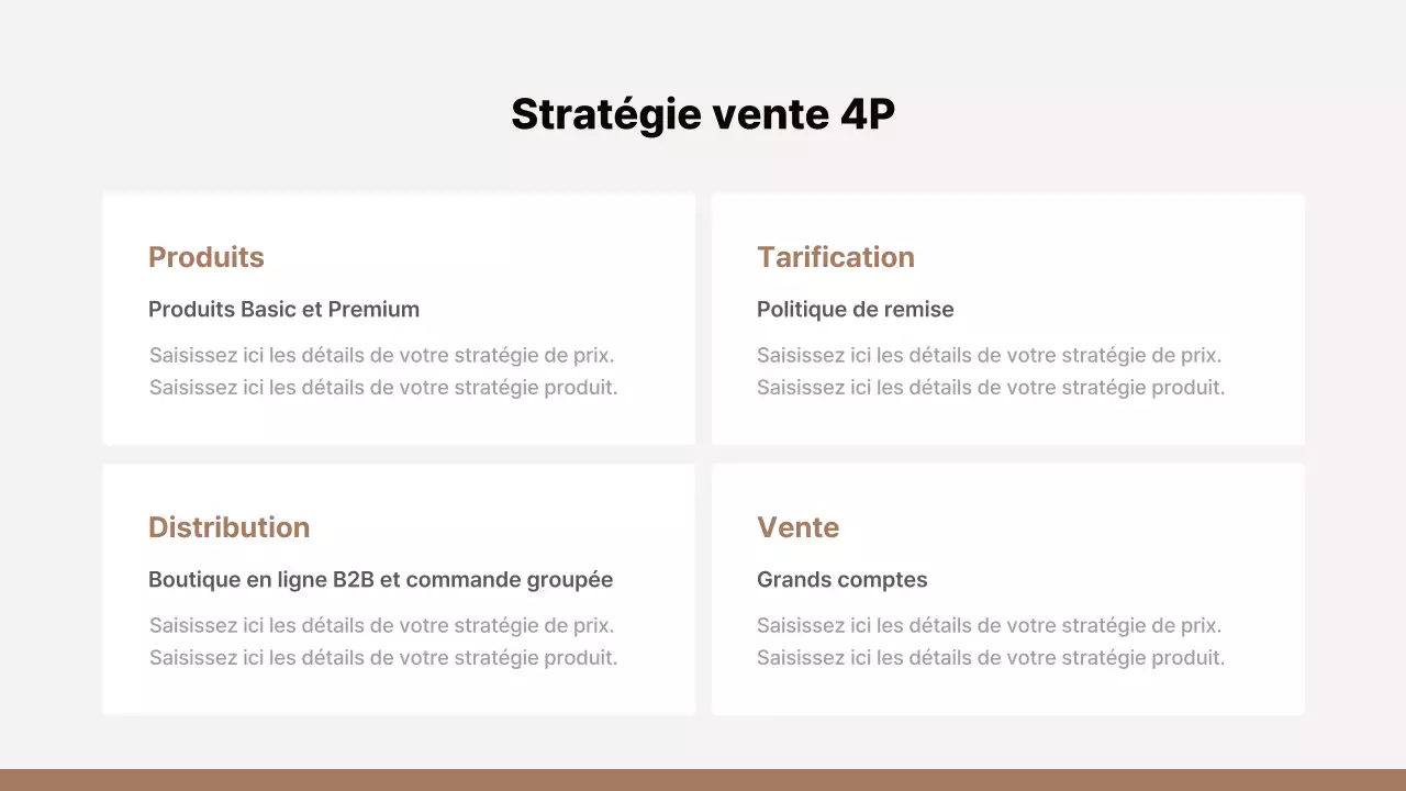 Proposition de merchandising simple en brun et beige