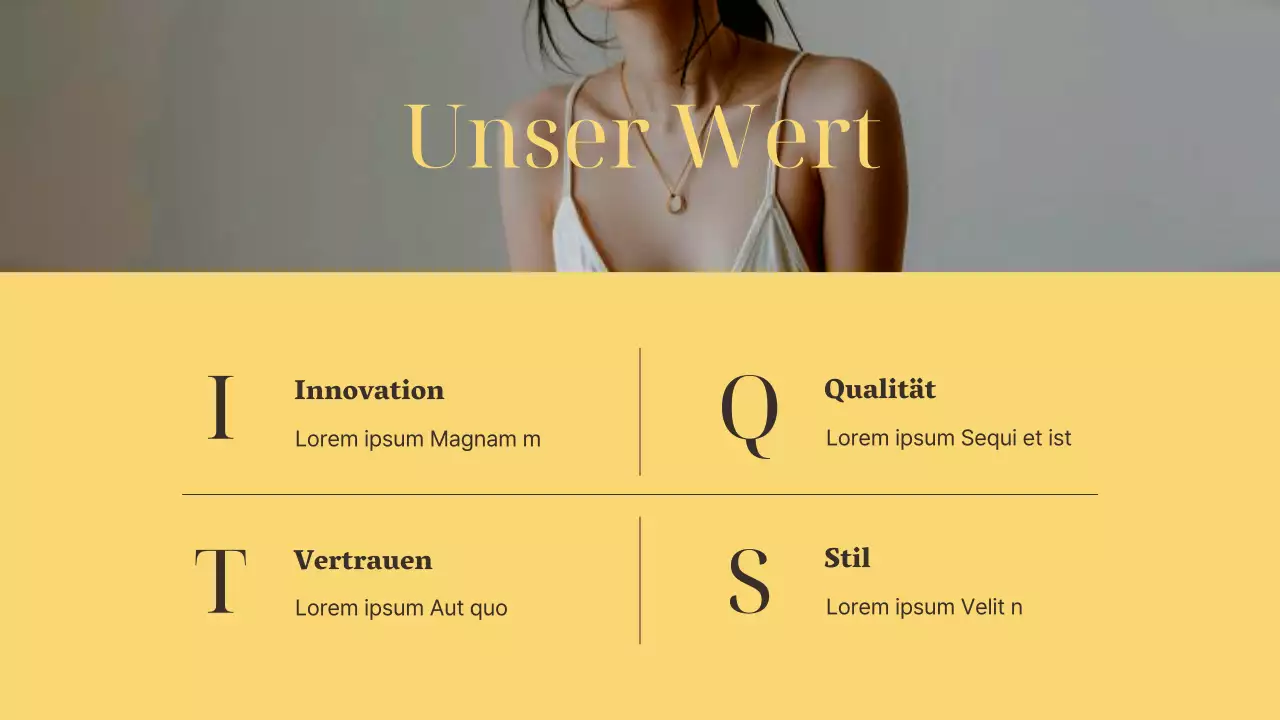 Eine luxuriöse Kleinunternehmermarke in Gelb und Braun