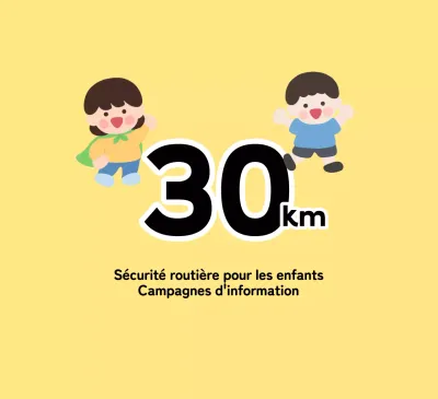 Campagne de sécurité routière mignonne et câline avec des personnages d'enfants
