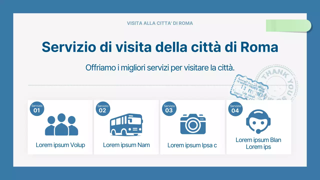 Una moderna guida turistica della città in blu chiaro e blu navy