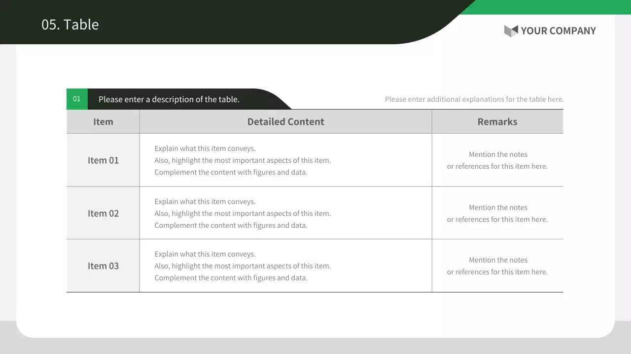 초록색과 검정의 기본 기업 보고서