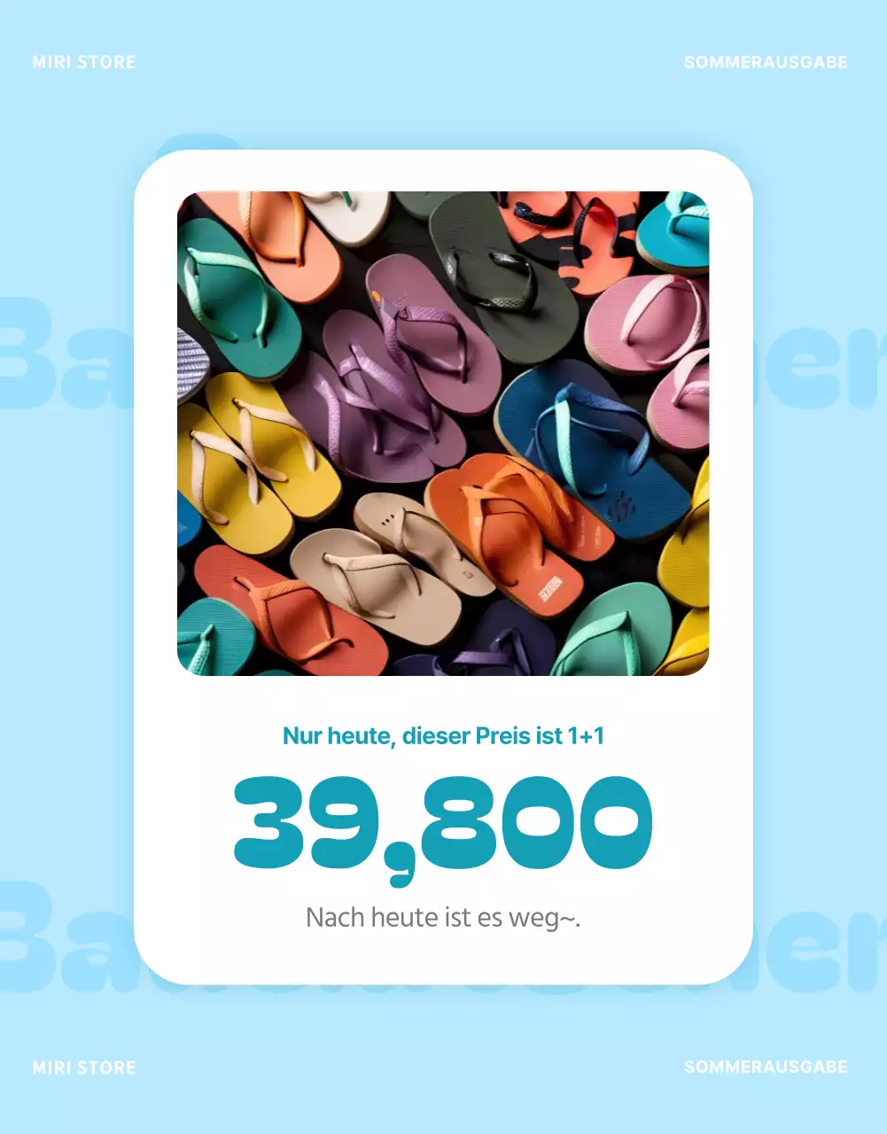 Über die einfachen blauen und hellblauen Sommerspecials