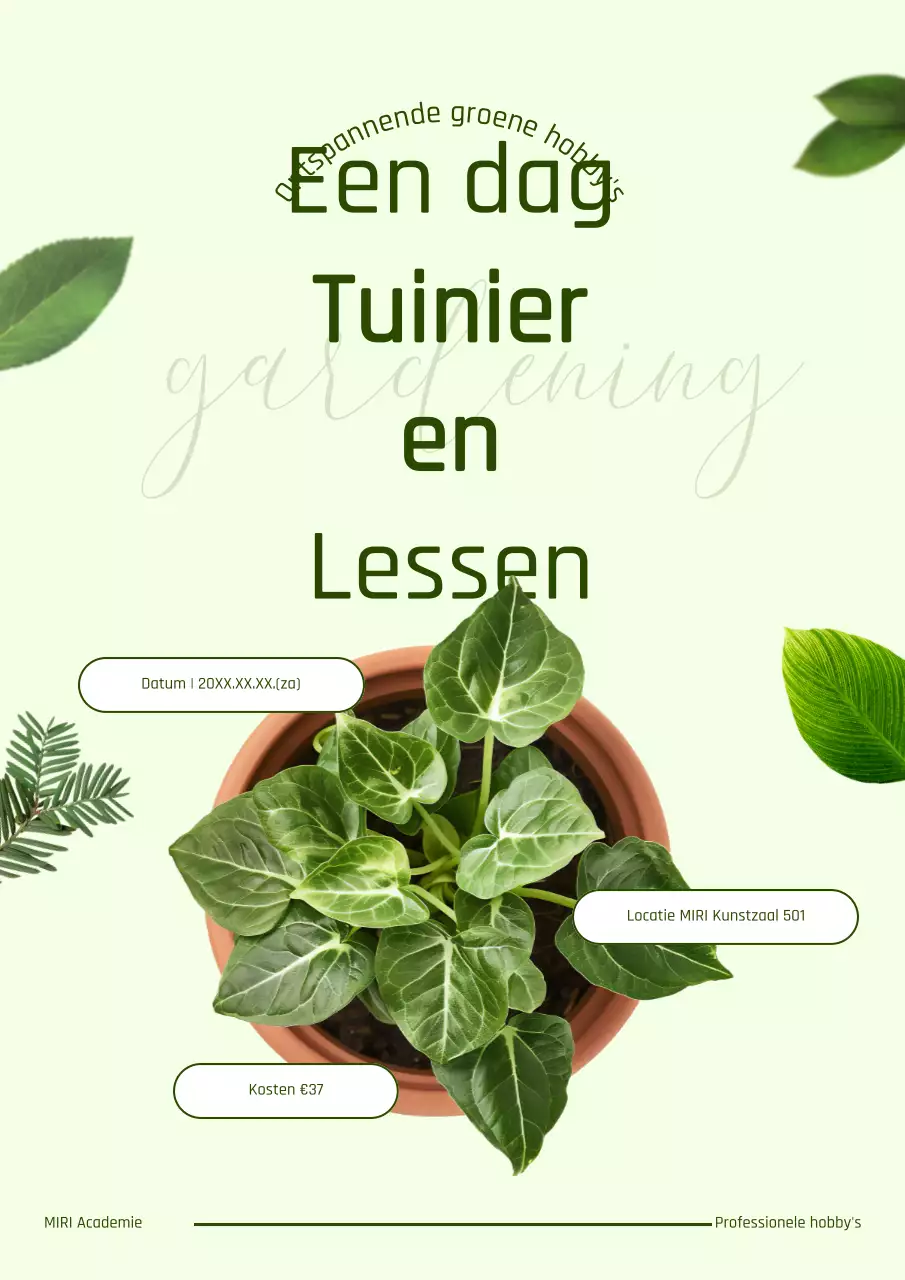 Bevorder eendaagse cursussen natuurlijk tuinieren in eenjarigen en groenten