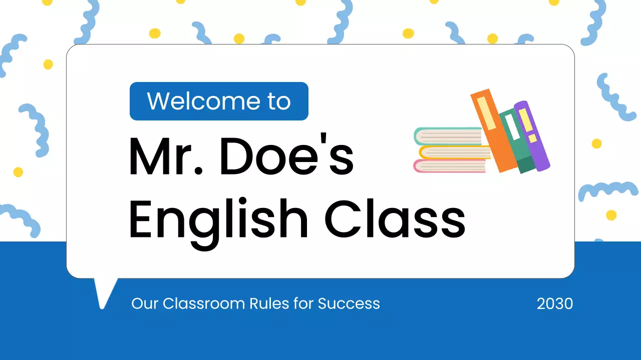 Blue Simple Classroom Guide Presentation