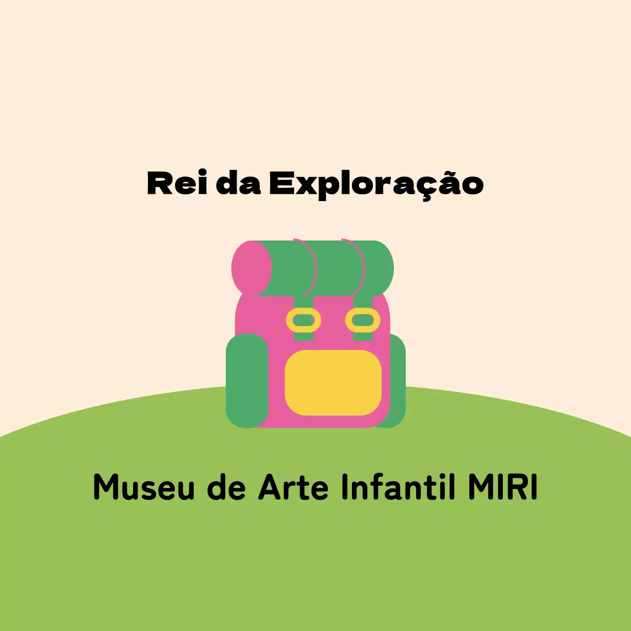 Desenho com uma ilustração de um saco giro sobre relva