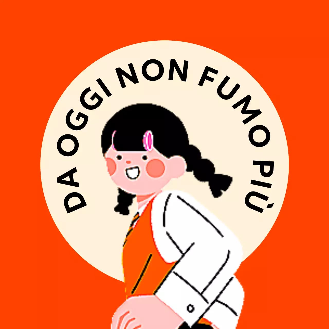 Design senza fumo con simpatiche illustrazioni di studenti