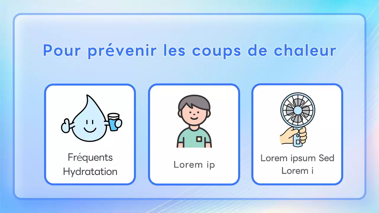 Fiches d'information sur les coups de chaleur aux couleurs pastel et impertinentes !