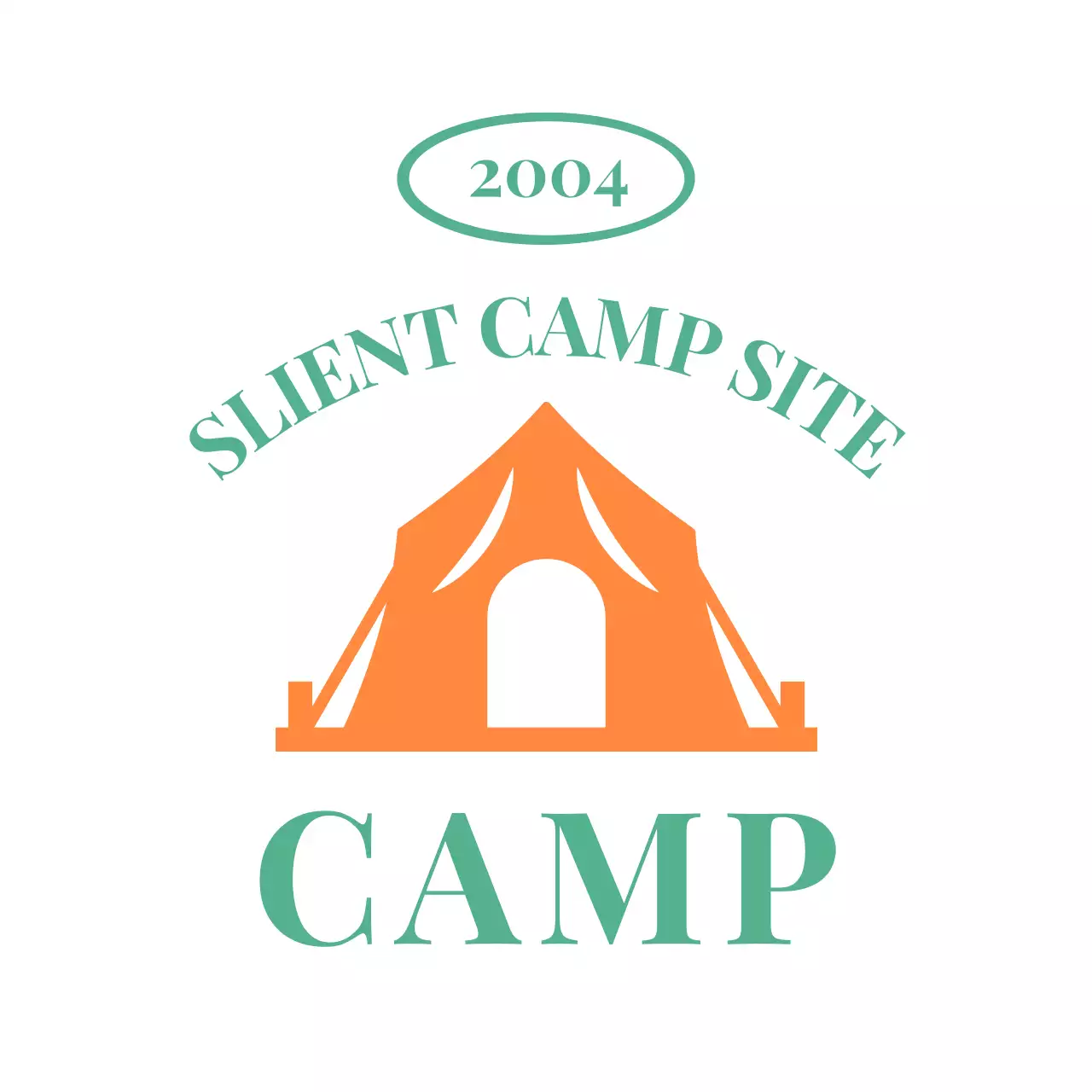 キャンプのイラストを活用したすっきりとしたデザイン