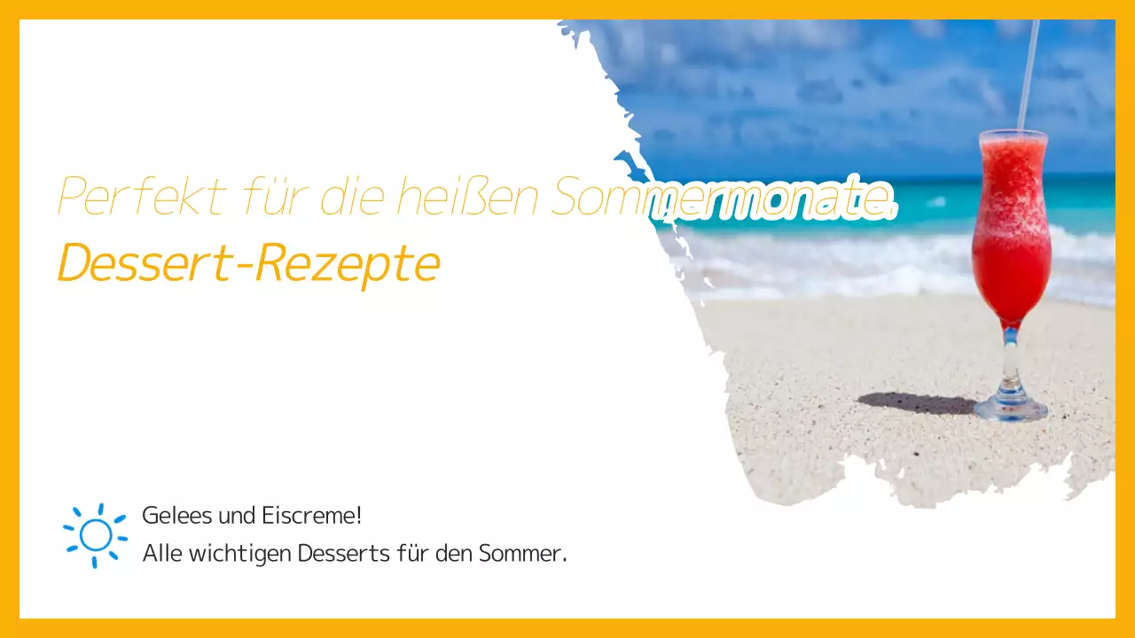 Ein erfrischendes Rezept für ein Sommerdessert - Einführung in Gelb und Hellblau