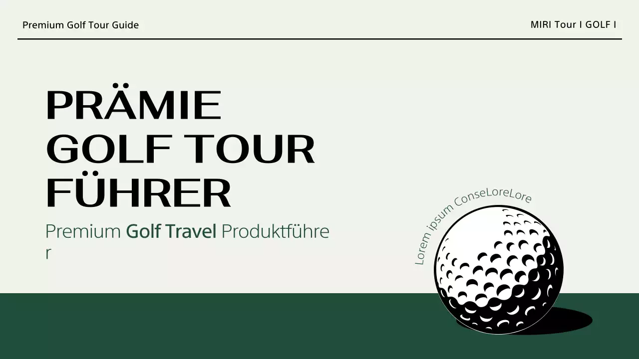 Ein moderner Golf-Reiseführer in Khaki und Elfenbein