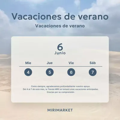 Estilo básico en azul claro Anuncio de vacaciones de verano
