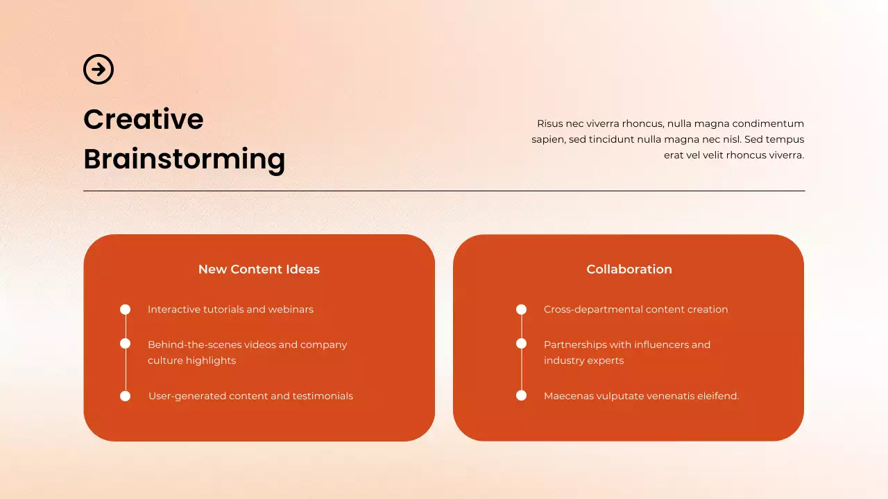 Orange Professional Marketing Presentation