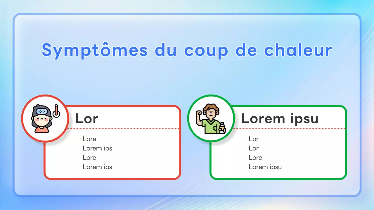 Fiches d'information sur les coups de chaleur aux couleurs pastel et impertinentes !