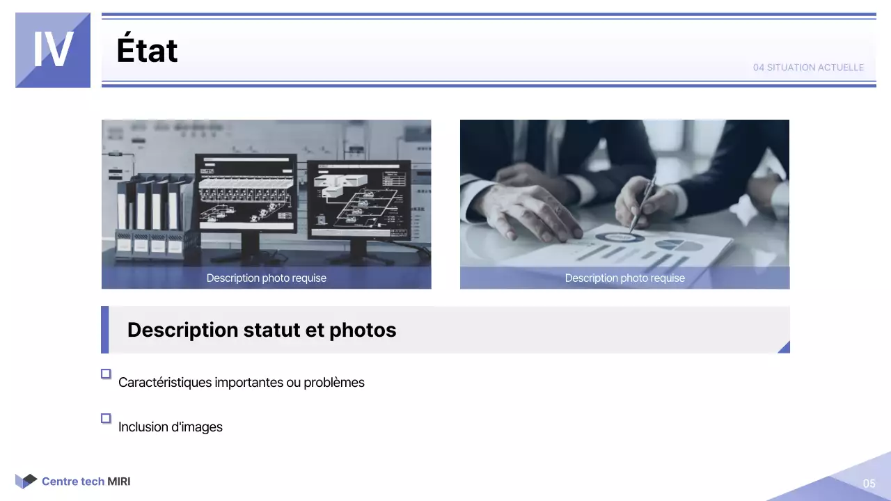 Rapport imprimable simple sur le secteur public en mauve et blanc