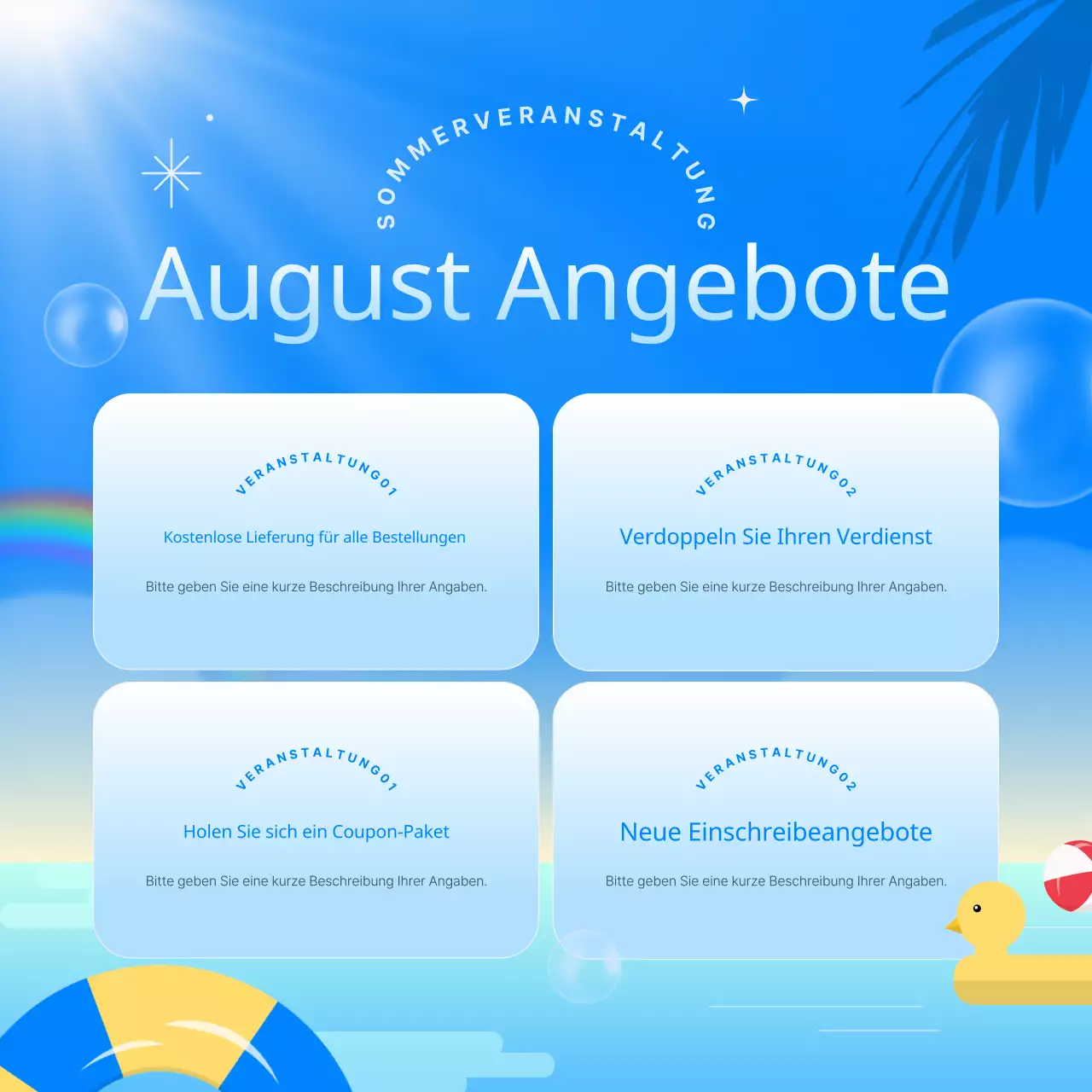 Eine Übersicht über unsere Lieblingsveranstaltungen im Sommer in Blau