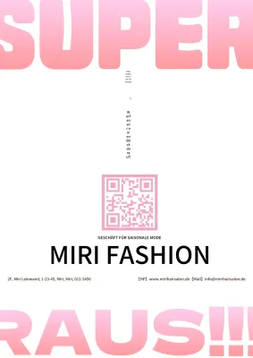 Einfache, grundlegende Verkaufsanzeige in Rosa und Weiß