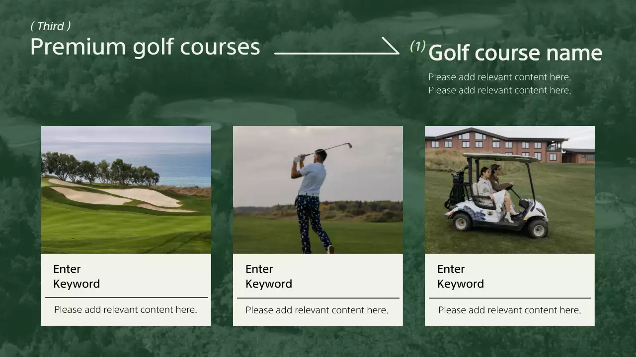 Green Minimal Golf Guide Presentation