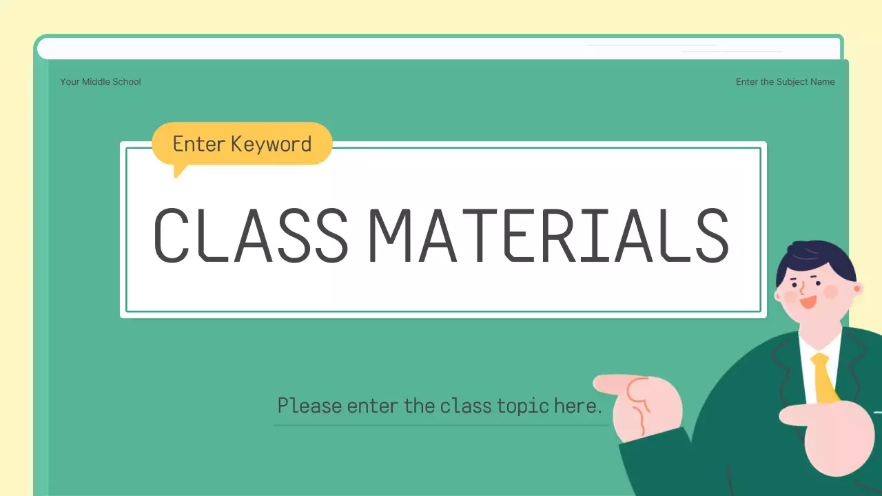 Green Simple Class Guide Presentation