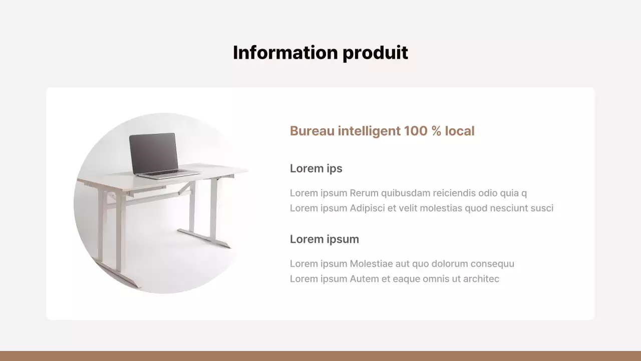 Proposition de merchandising simple en brun et beige