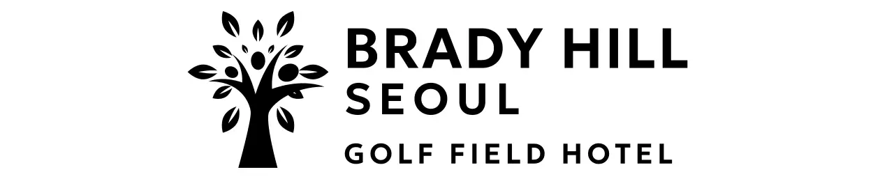 열매가 달린 나무 일러스트가 있는 호텔 디자인