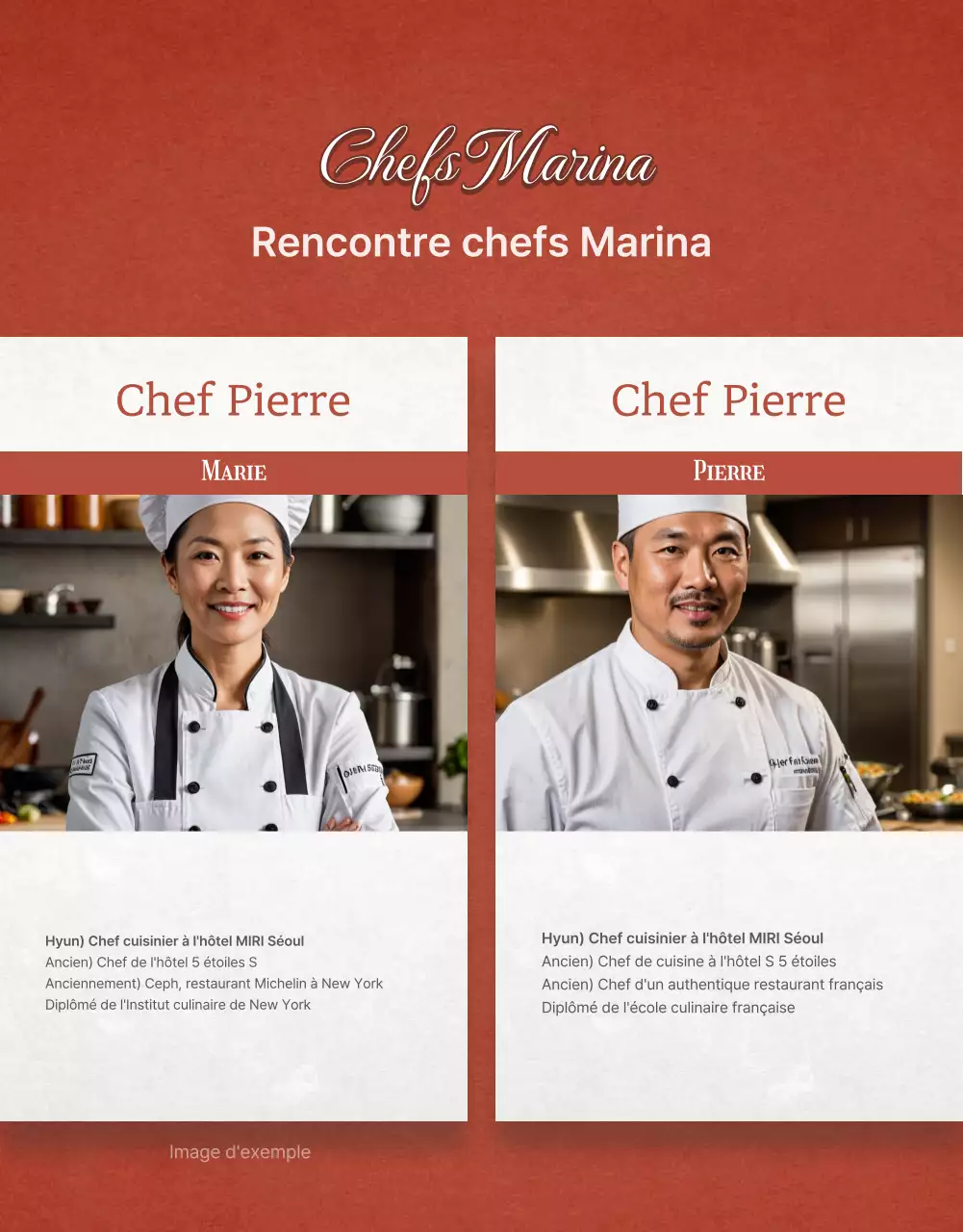 Buffets d'hôtel classiques en rouge et ivoire