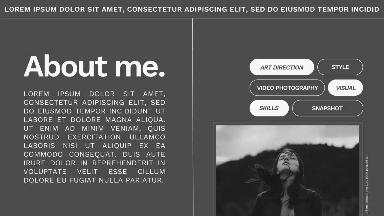 Black Modern Photography Portfolio Presentation