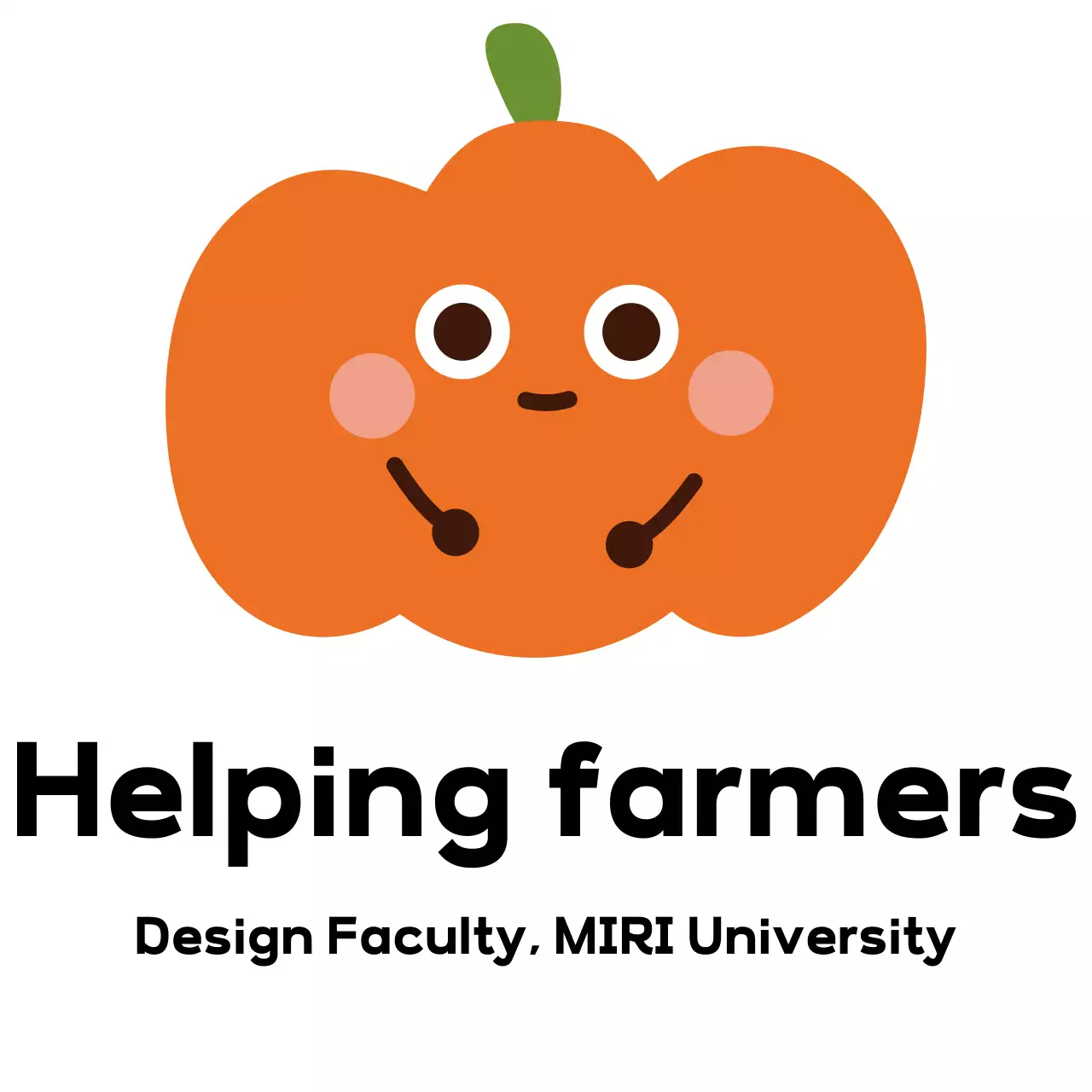 Volunteer in a cute way with pumpkin character illustrations
