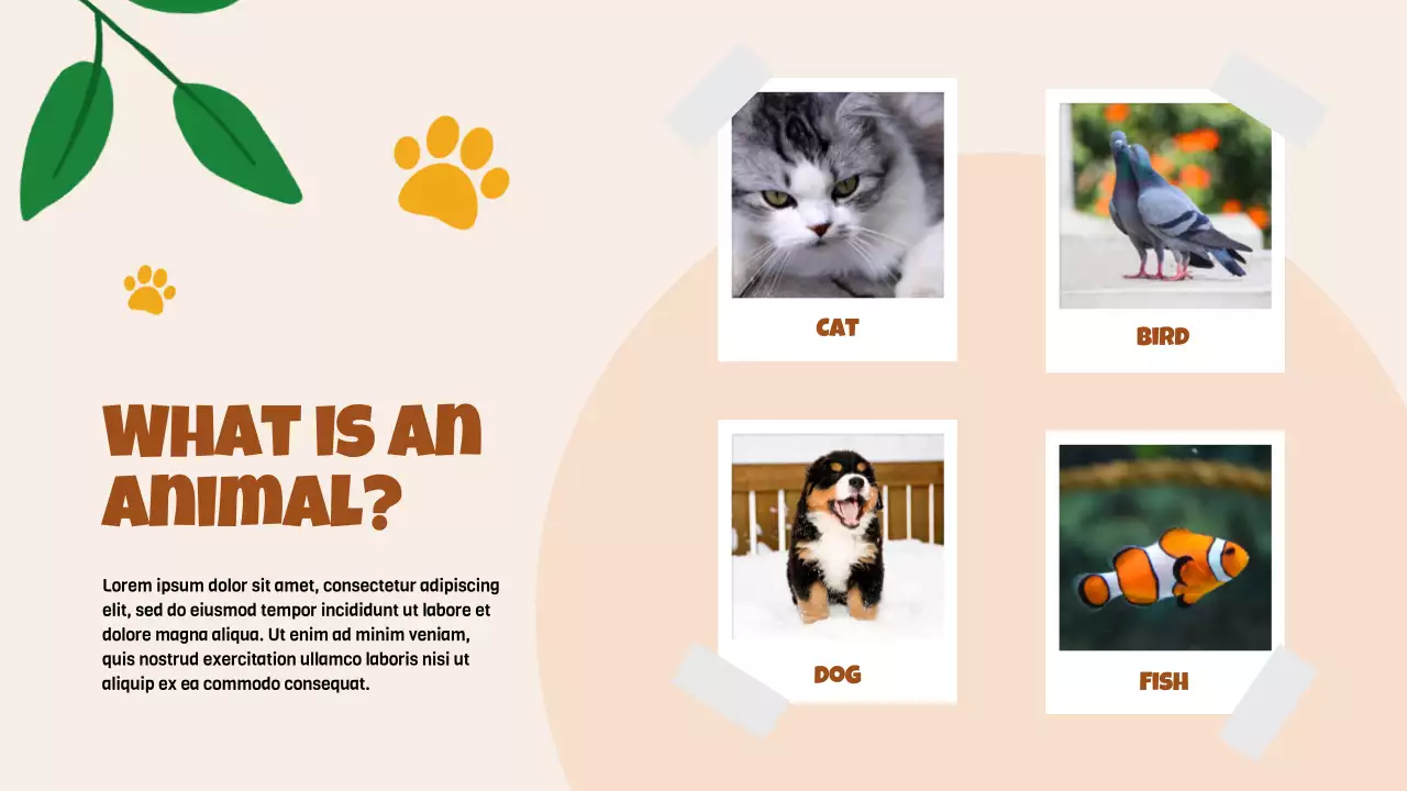 Brown Playful Animals Guide Presentation