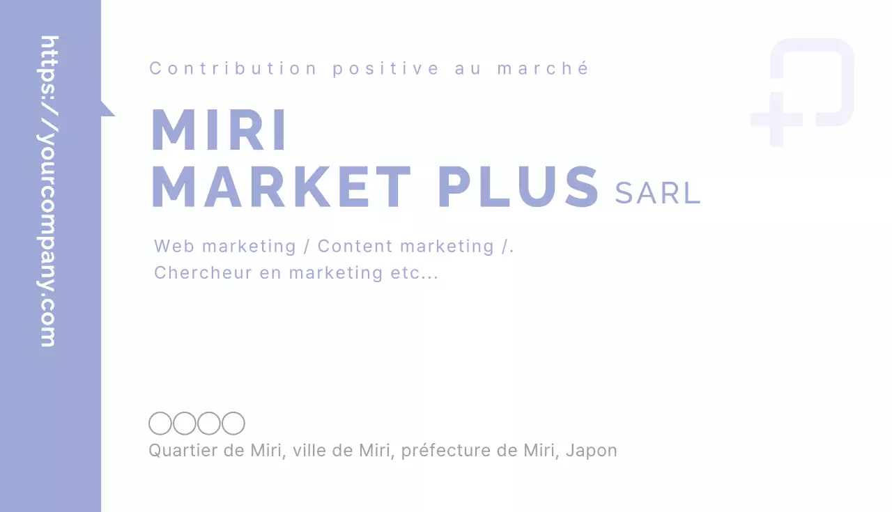 Carte de visite de base d'un chargé de clientèle en blanc et violet