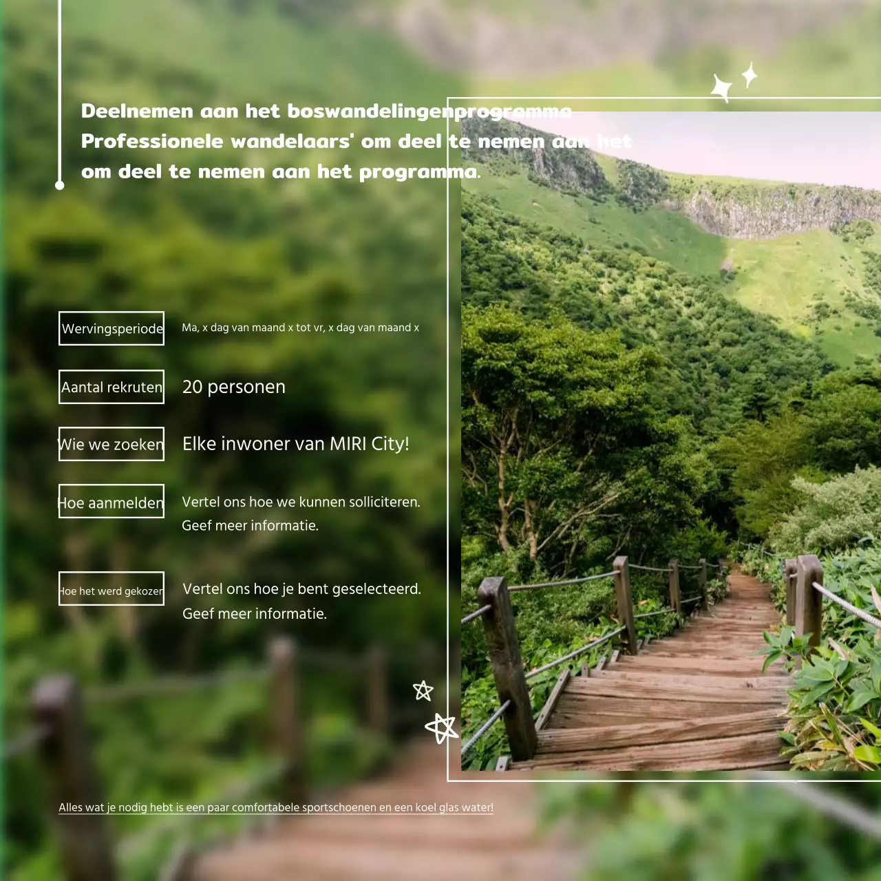 Groene Natuur Wandelingen Wervingsgids