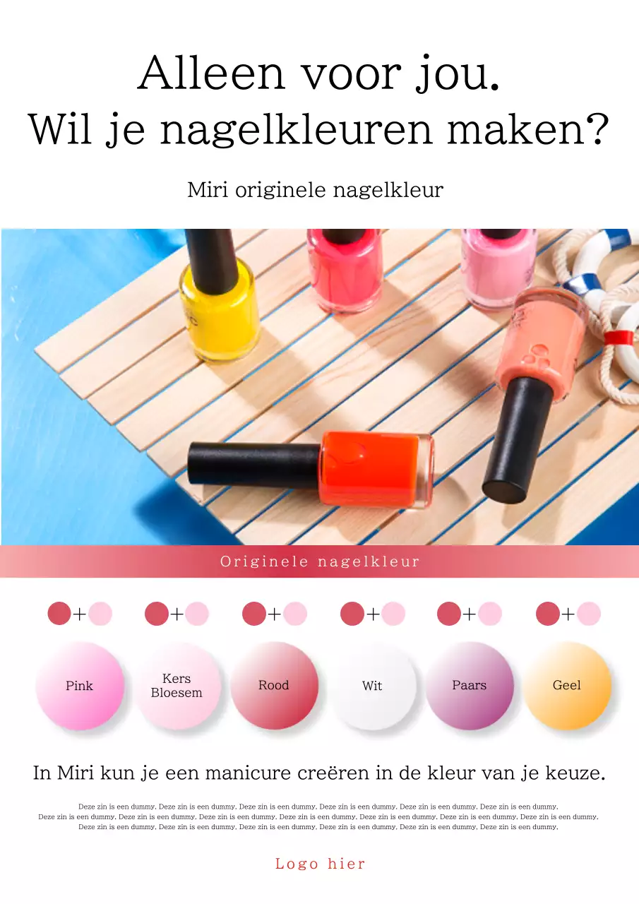 Creëer een moderne en eenvoudige nagelkleur in blauw en wit Advertisement