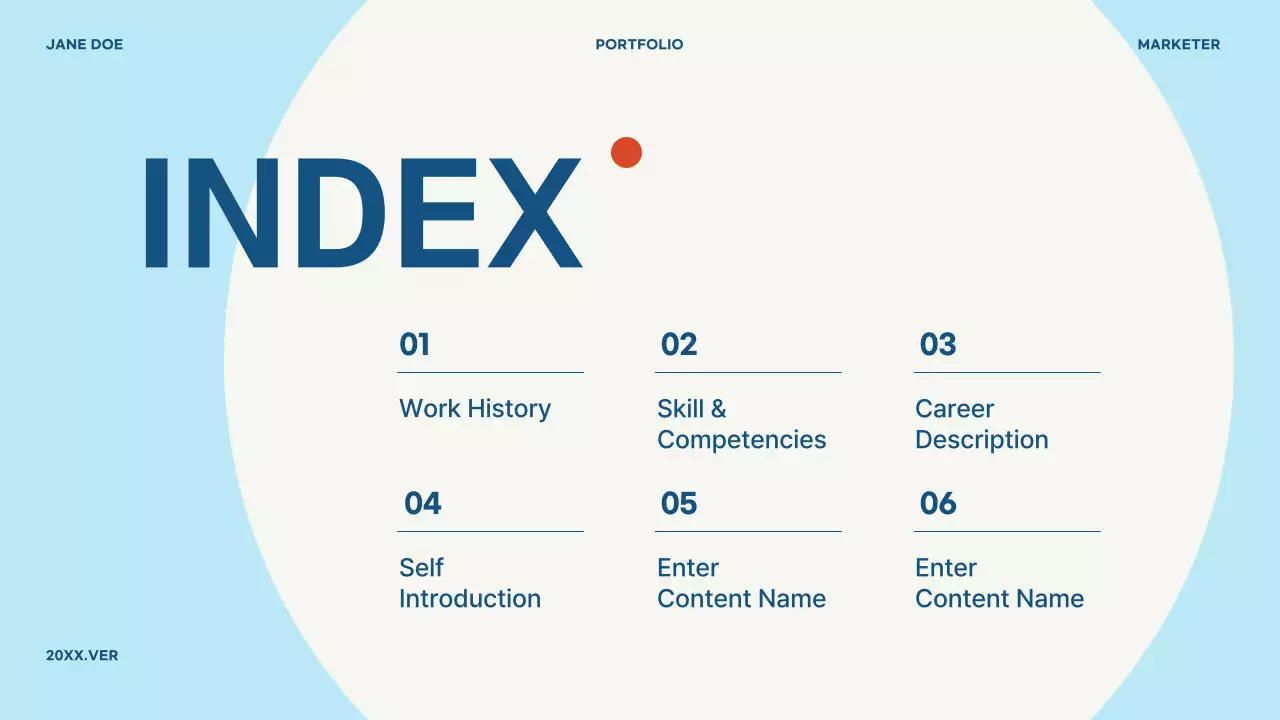 Trình bày tài liệu Blue Clean Portfolio