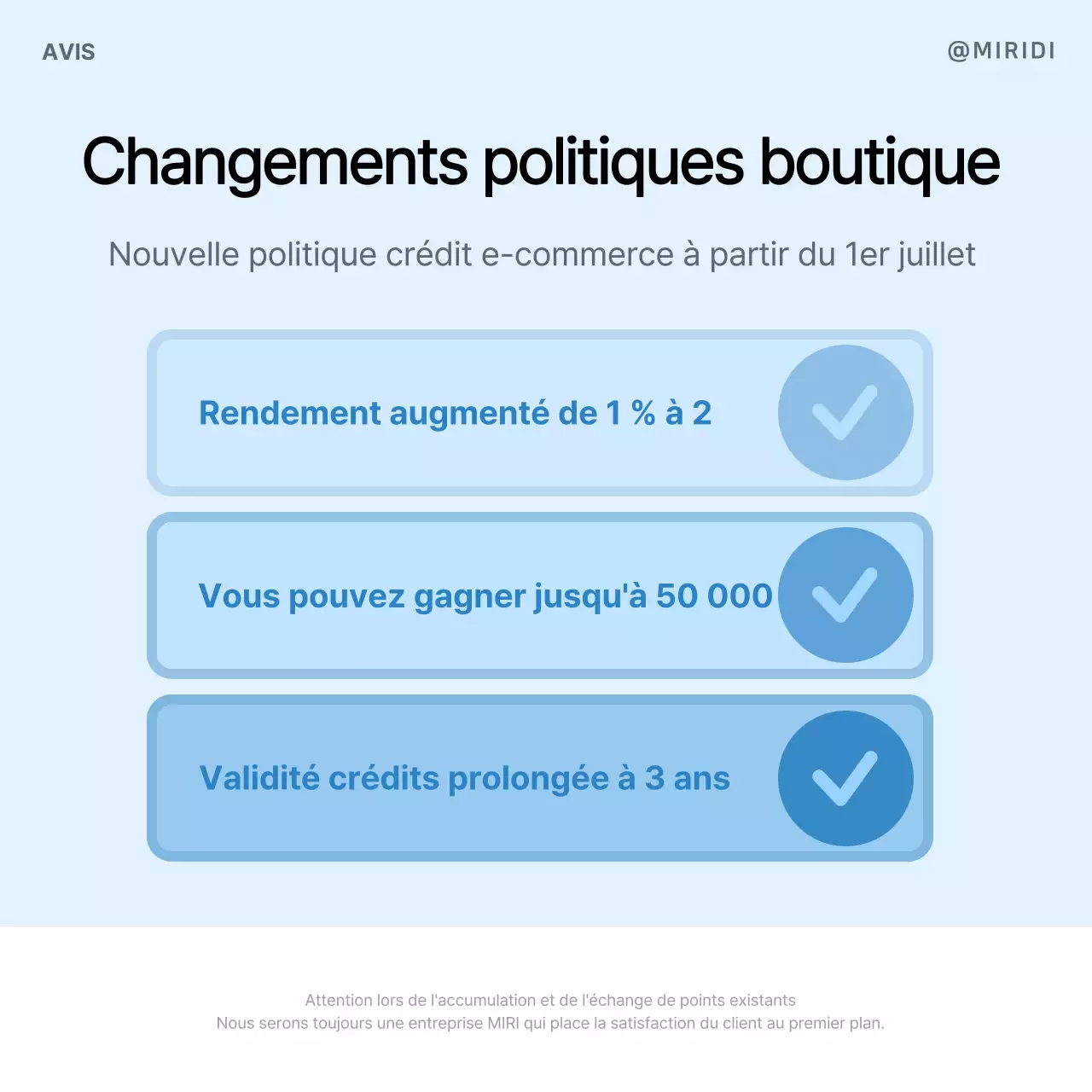 Annonces simples de changement de politique en bleu et en gris