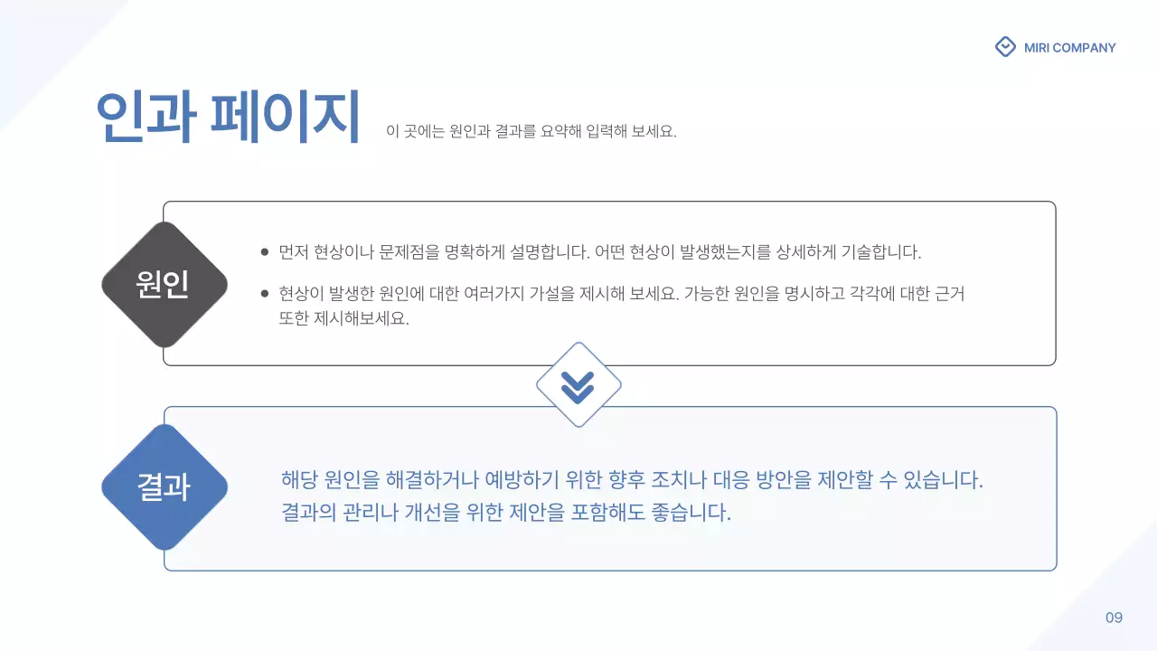 파랑과 하늘색의 심플한 기업 보고서