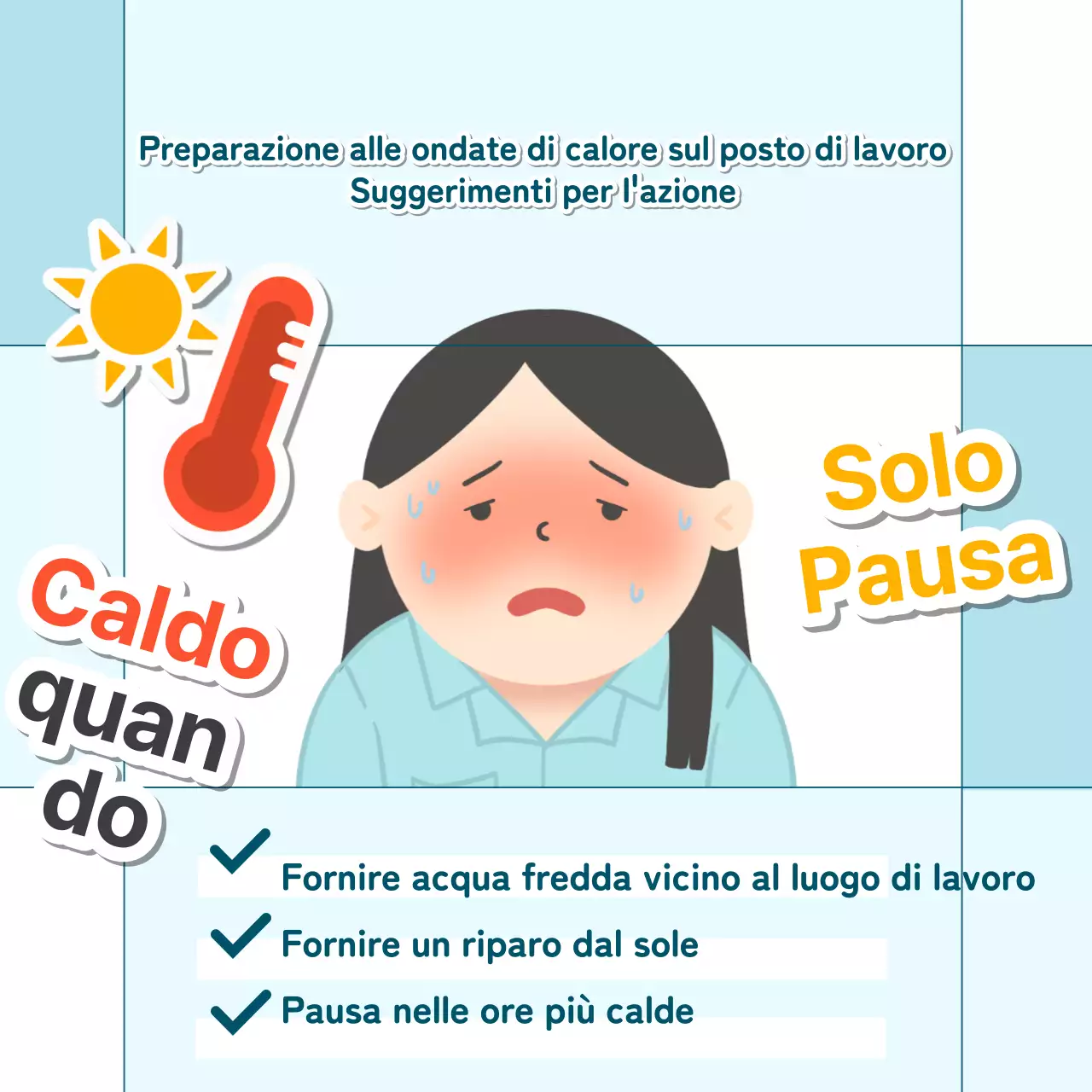 Promuovere l'onda di calore blu chiaro