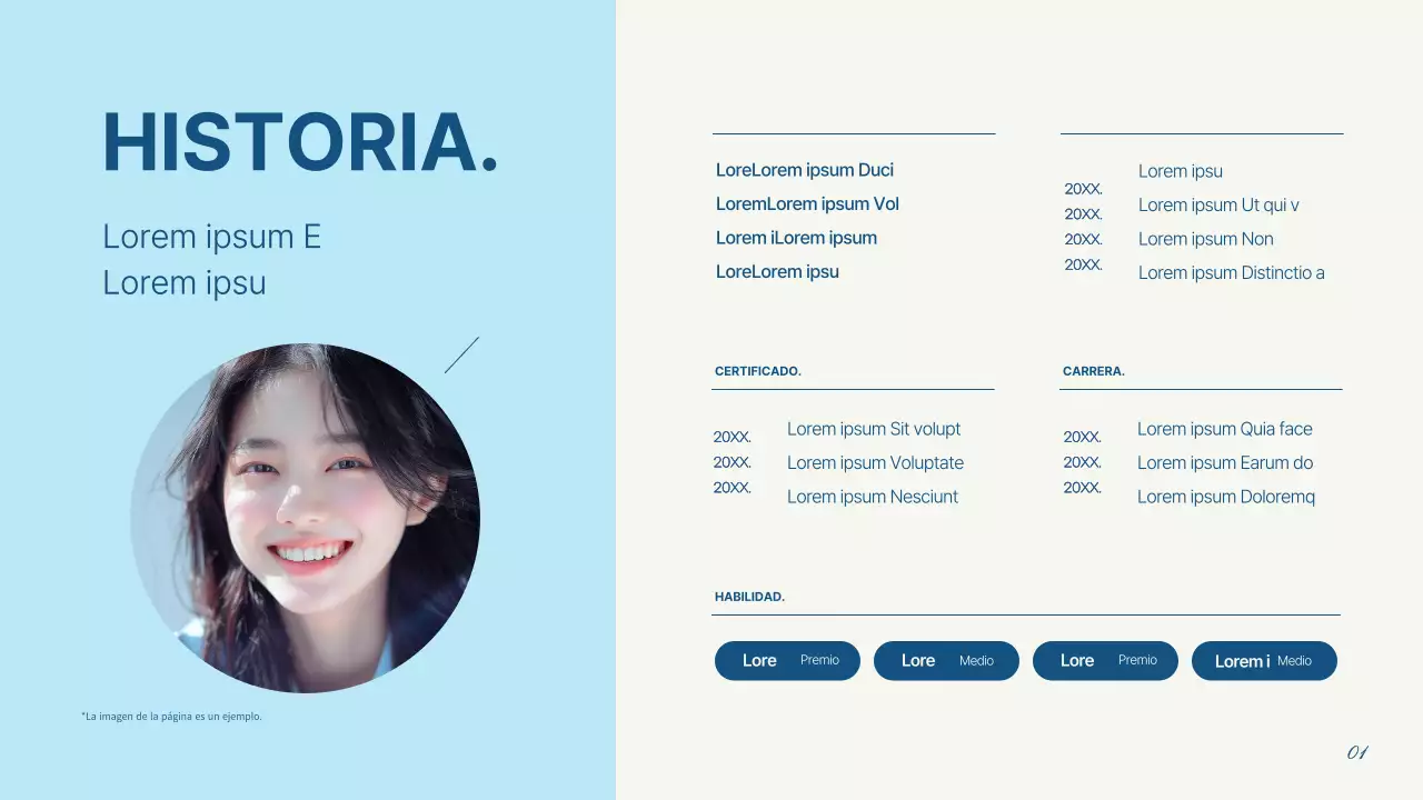 Una sencilla cartera de marketing en azul claro