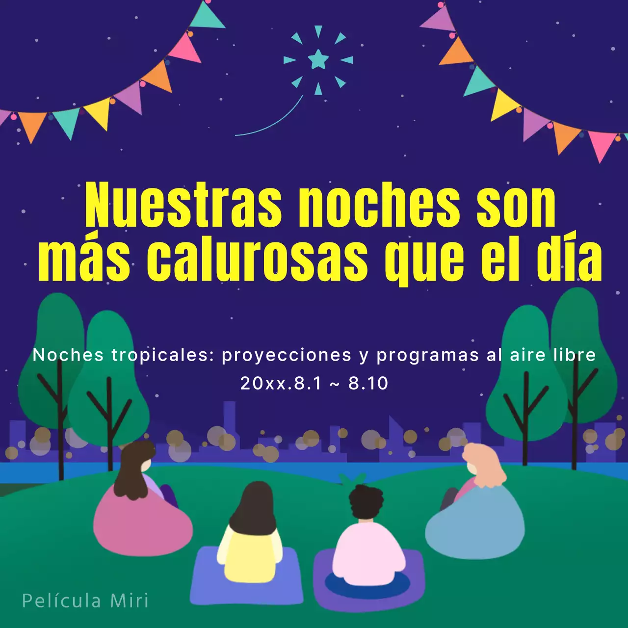 Promover la proyección de películas al aire libre con la moda de la sodomía