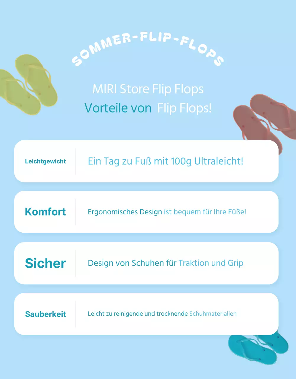 Über die einfachen blauen und hellblauen Sommerspecials