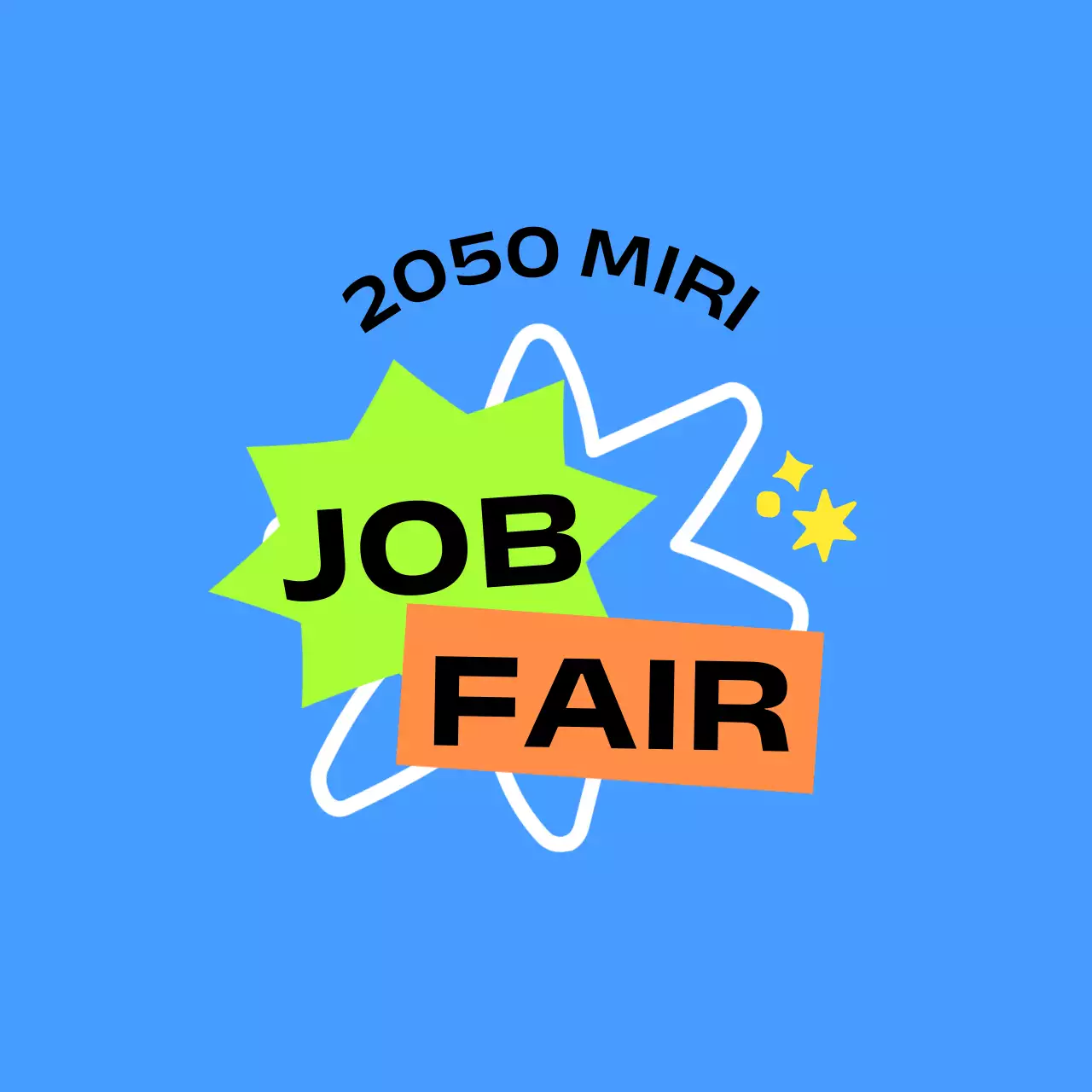 ブルーとオレンジグリーンの企業見本市グッズ用