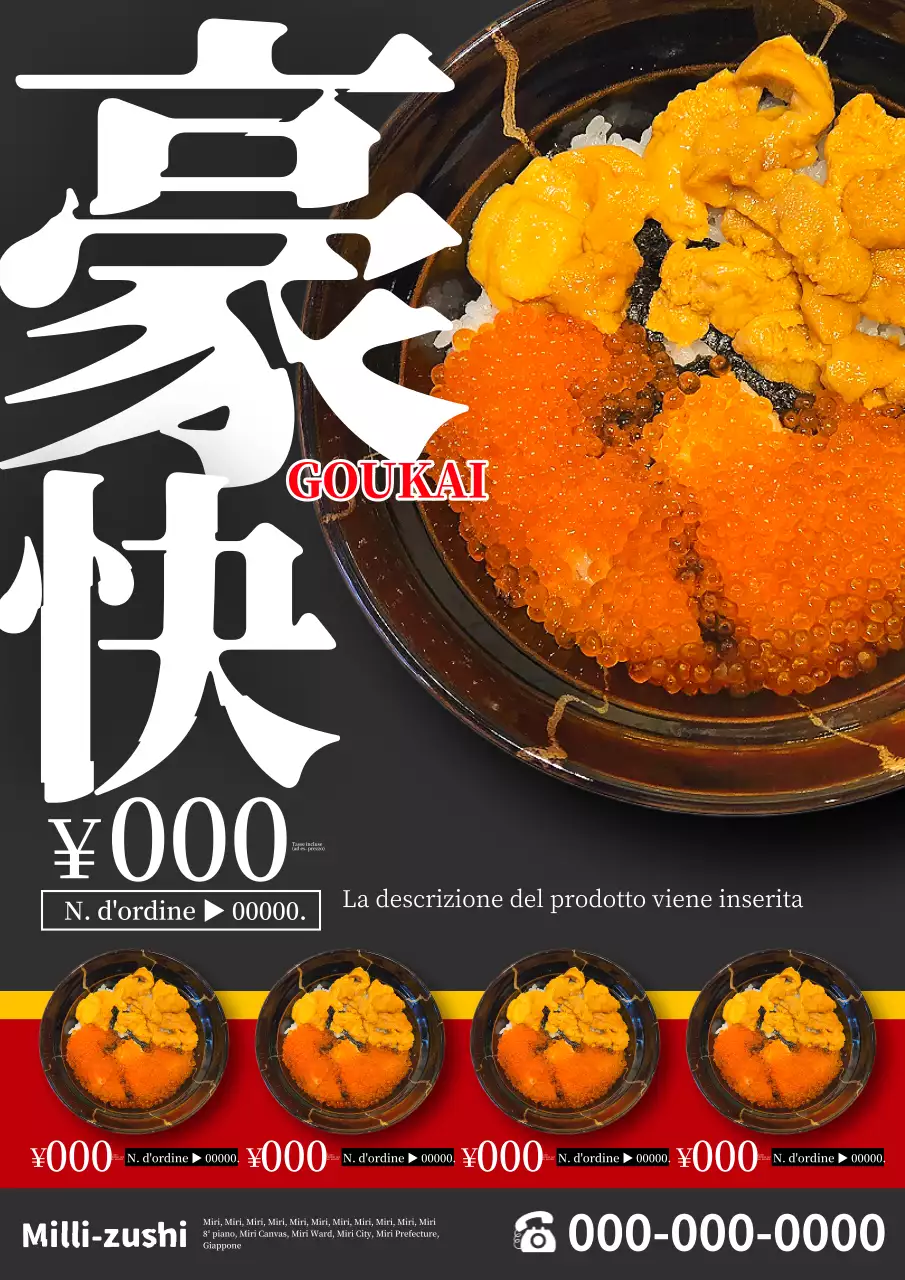 Un menu semplice, tradizionale, in bianco e nero.