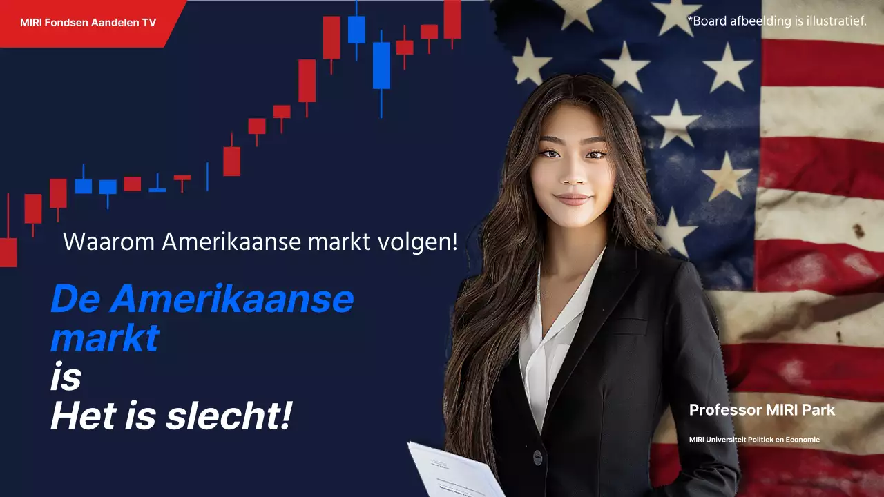 Eenvoudige nieuwsomslag voor marktanalyse in de VS in blauw en rood