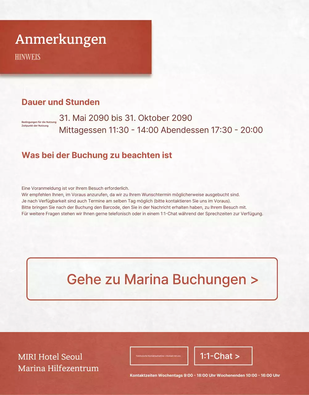 Klassische Hotelbuffets in Rot und Elfenbein Post