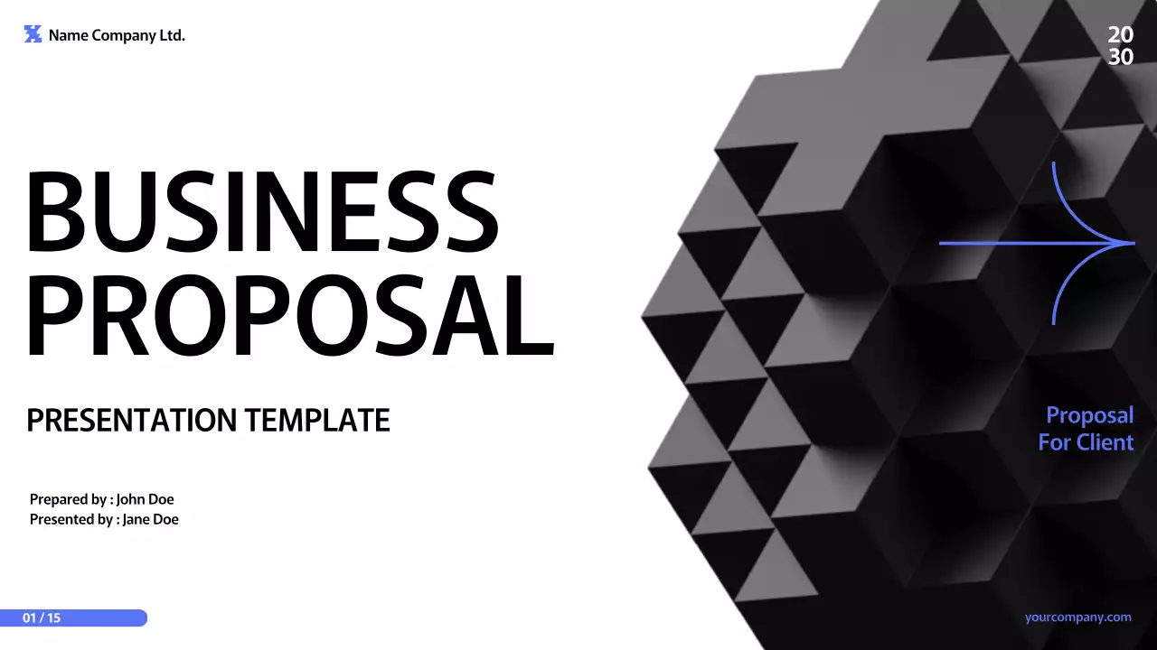 Black Modern Business Proposal Pitch Presentation