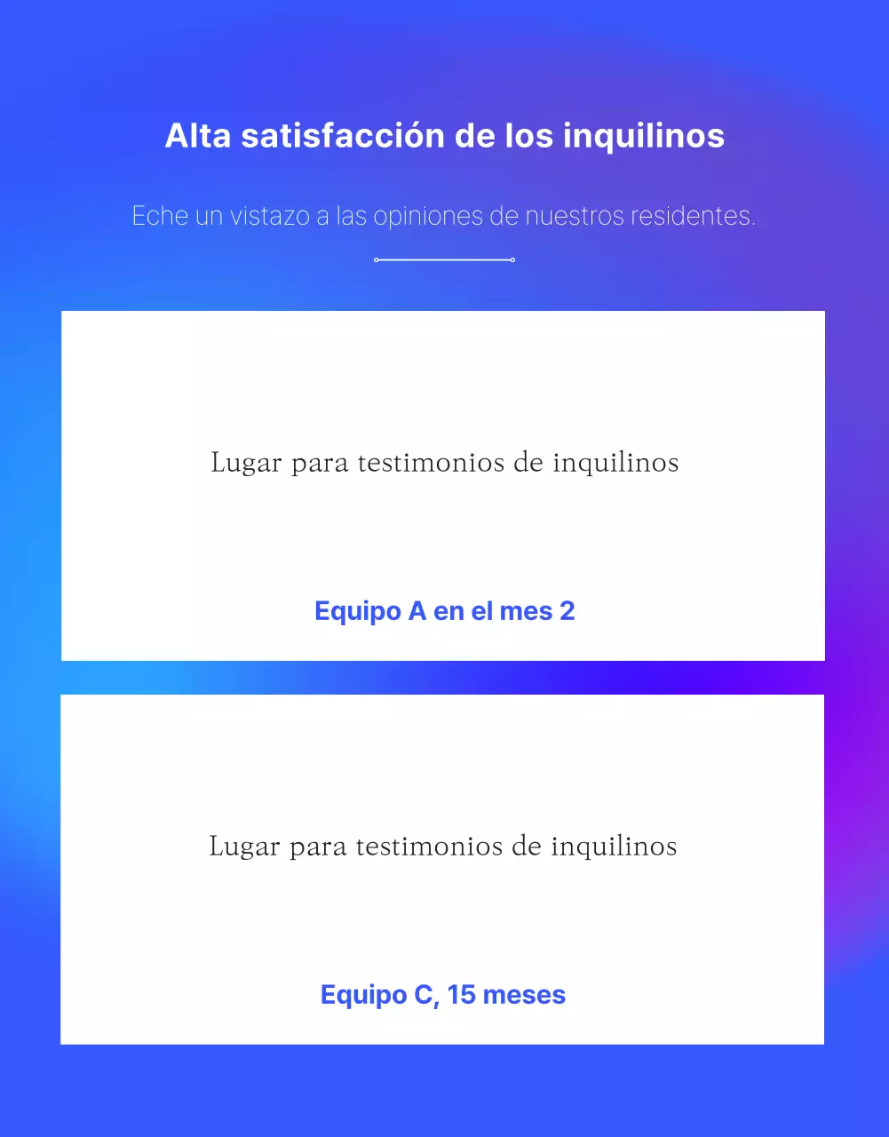 Promoción de las modernas oficinas compartidas de Blue