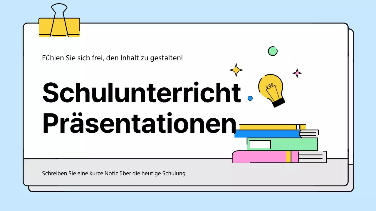 Niedliche gelbe und blaue Schulmaterialien