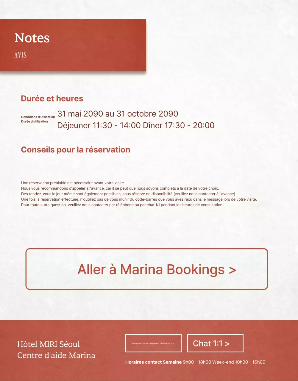 Buffets d'hôtel classiques en rouge et ivoire