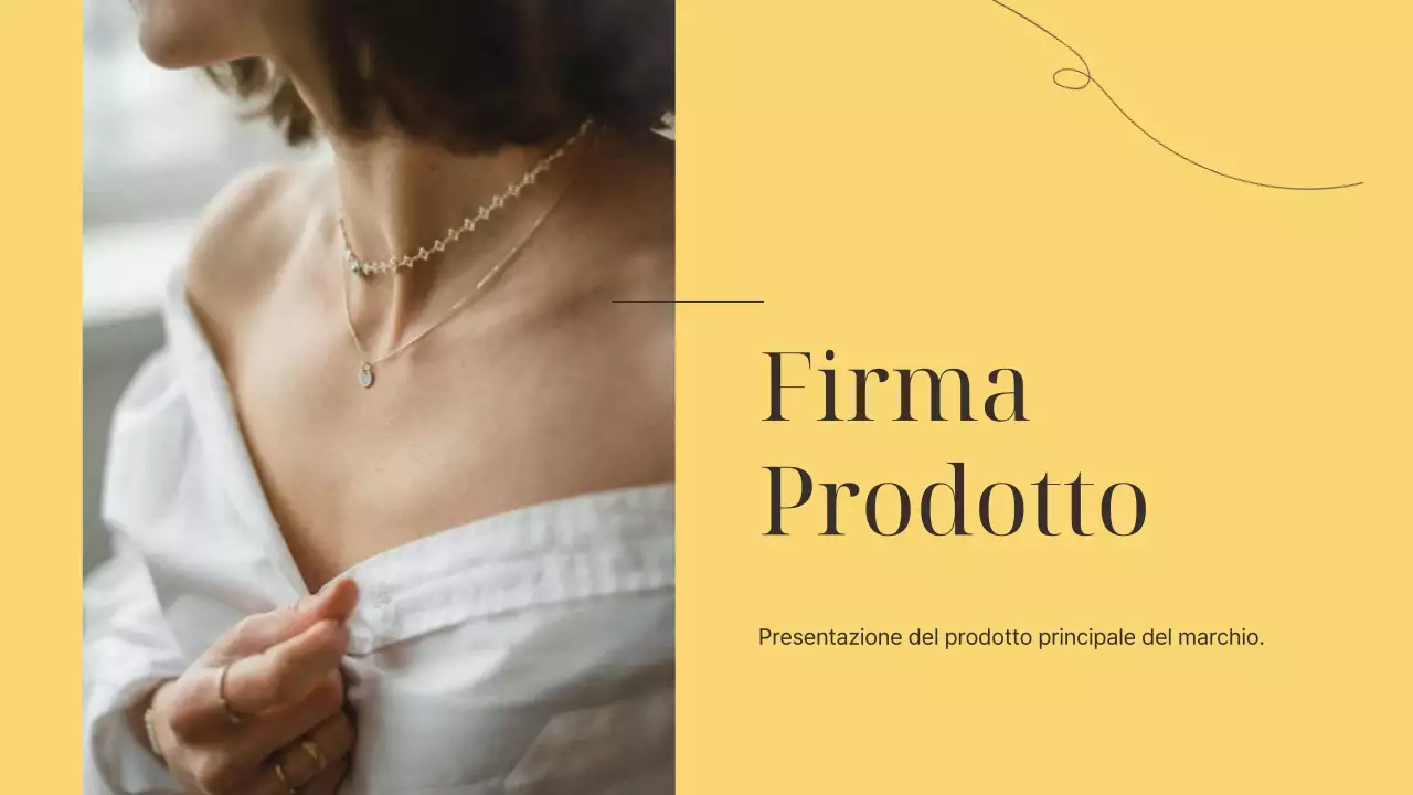 Un marchio di lusso per piccole imprese in giallo e marrone